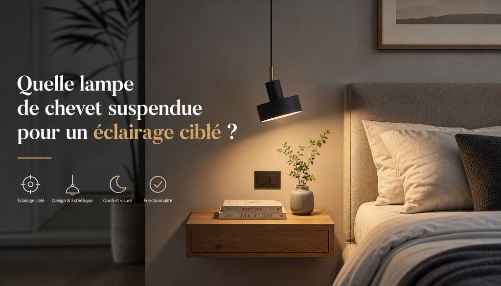 lampe de chevet suspendue