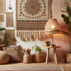 lampe de chevet rotin