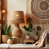 lampe de chevet rotin