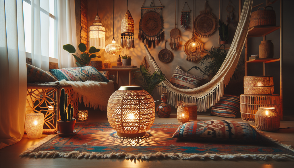 lampe de chevet rotin