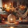 lampe de chevet rotin