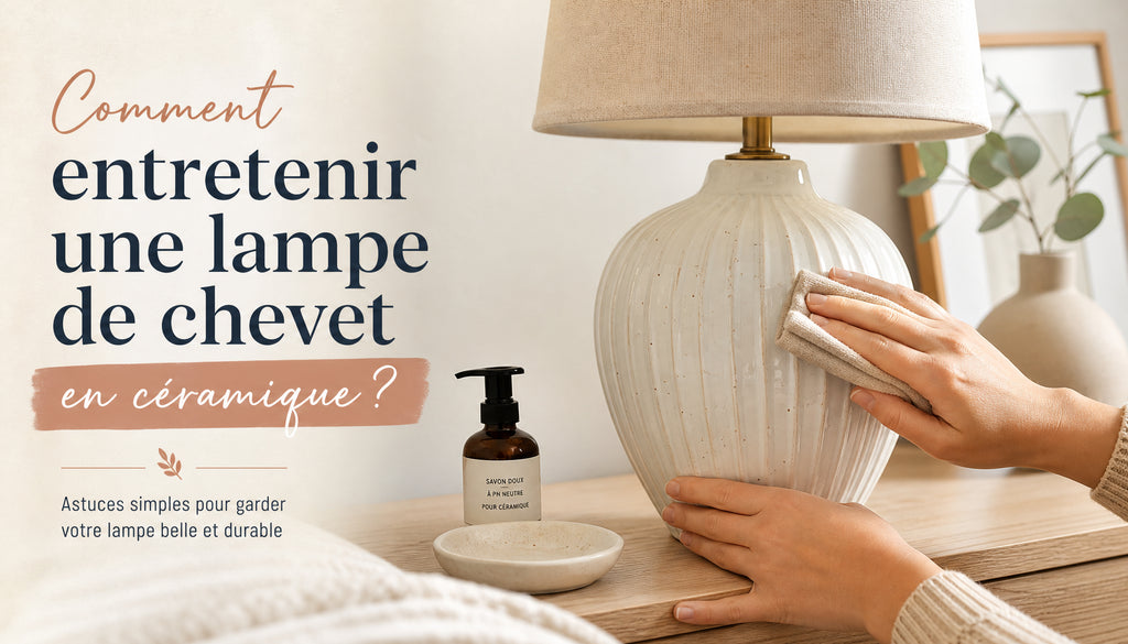 Lampe de chevet en céramique