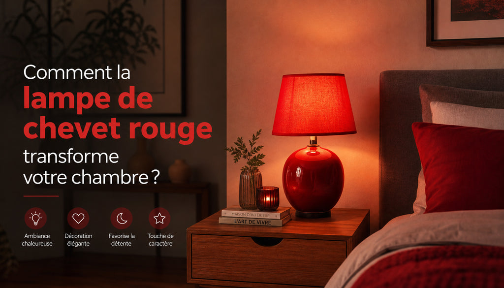 lampe de chevet rouge