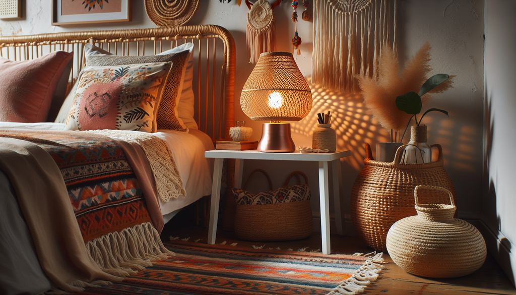 lampe de chevet rotin