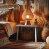 lampe de chevet rotin