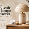 Lampe de chevet en travertin