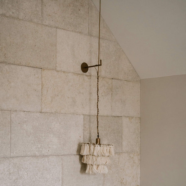 lampe de chevet suspendu pompon