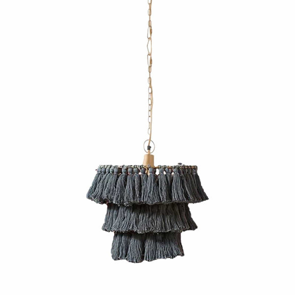 lampe de chevet suspendu pompon