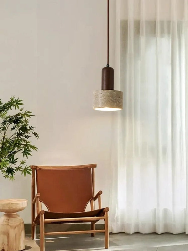 lampe de chevet suspendue pierre