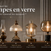 Lampe de chevet en verre