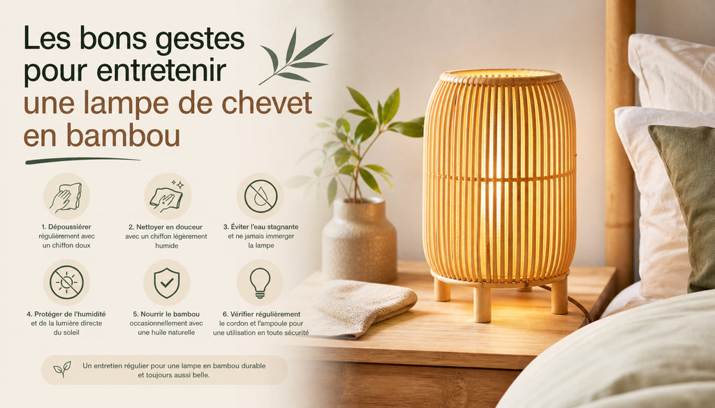 Lampe de chevet en bambou