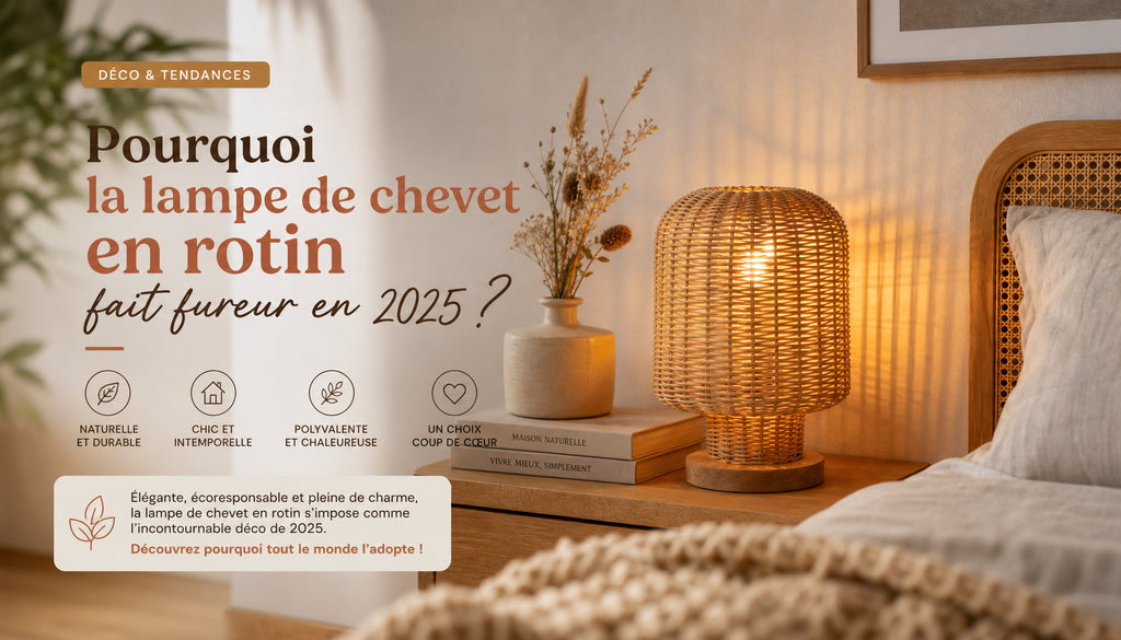 lampe de chevet rotin
