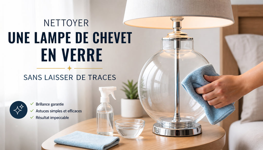 Lampe de chevet en verre