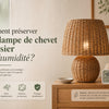 Lampe de chevet en osier