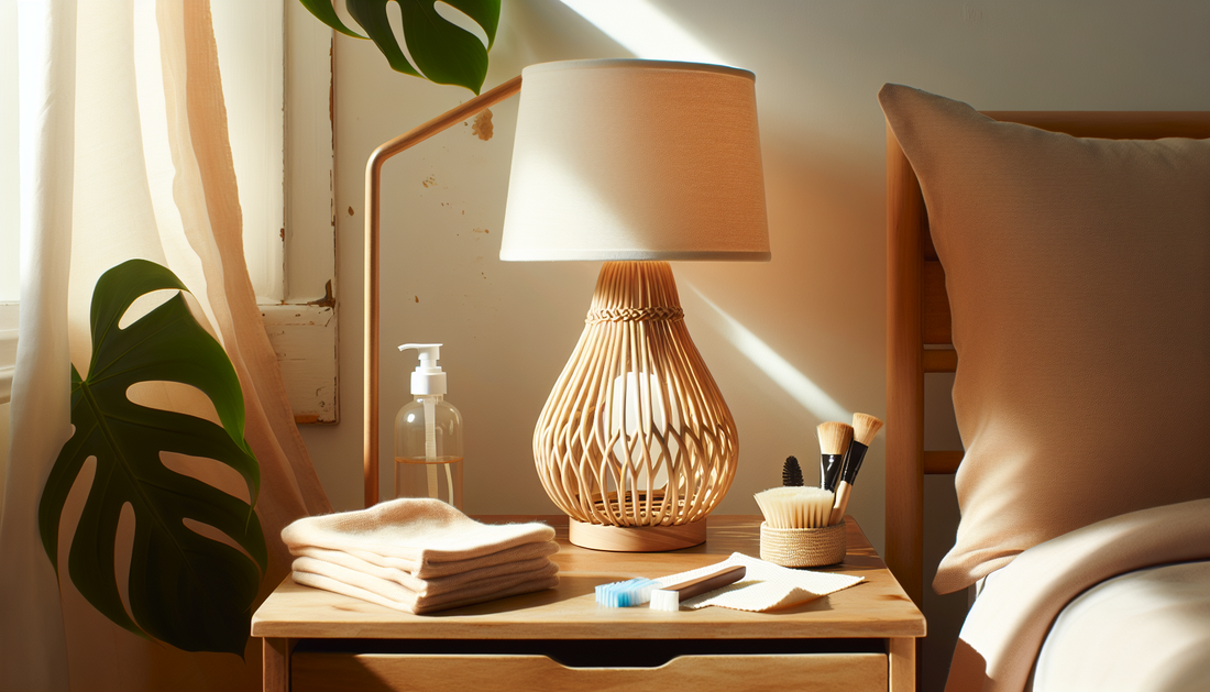 lampe de chevet rotin