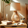 lampe de chevet rotin