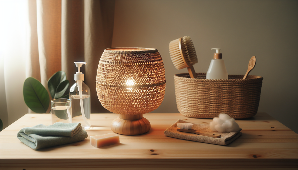 lampe de chevet rotin