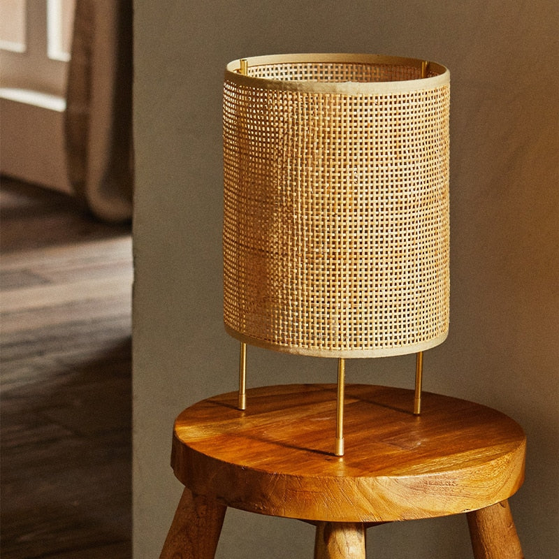 lampe rotin