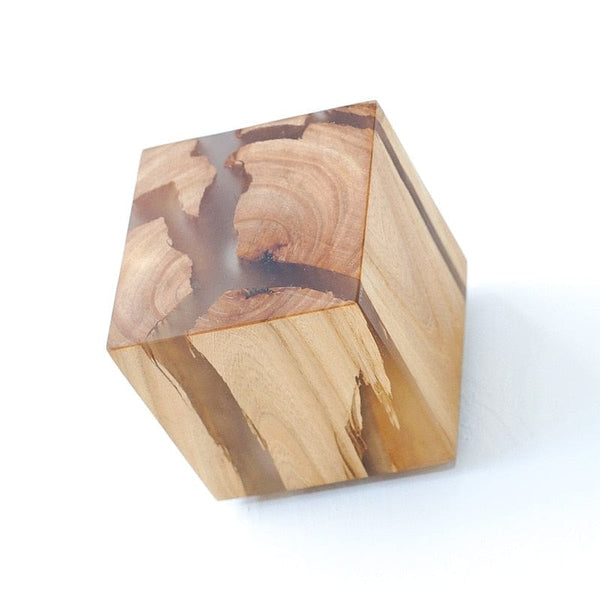 lampe de chevet cube murale bois