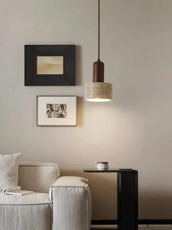 lampe de chevet suspendue pierre